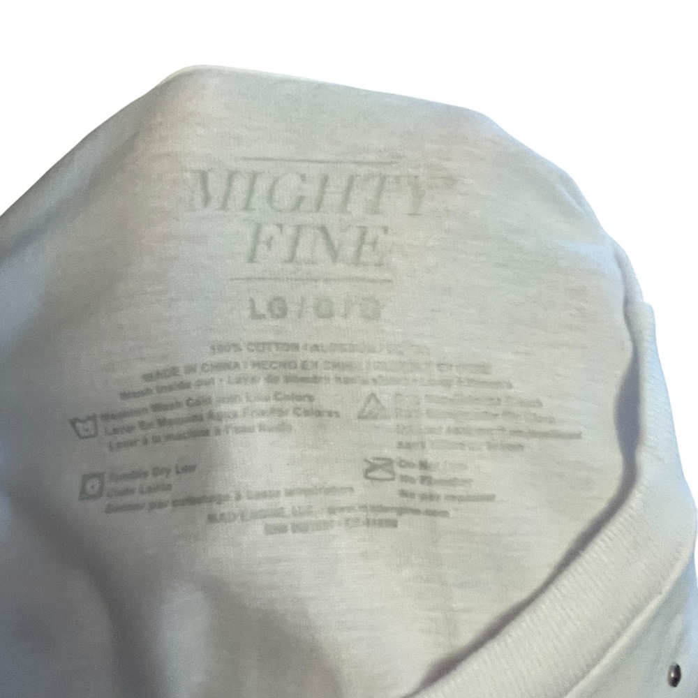 Mighty Fine White Embellished Cropped Tee - Picture 4 of 4
